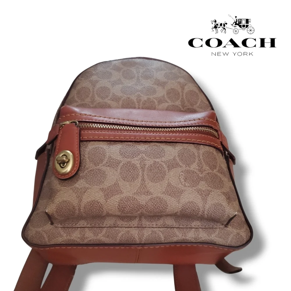 Coach 32715 Campus Backpack 23 In Signature Coated Canvas & Refined Calf Leather